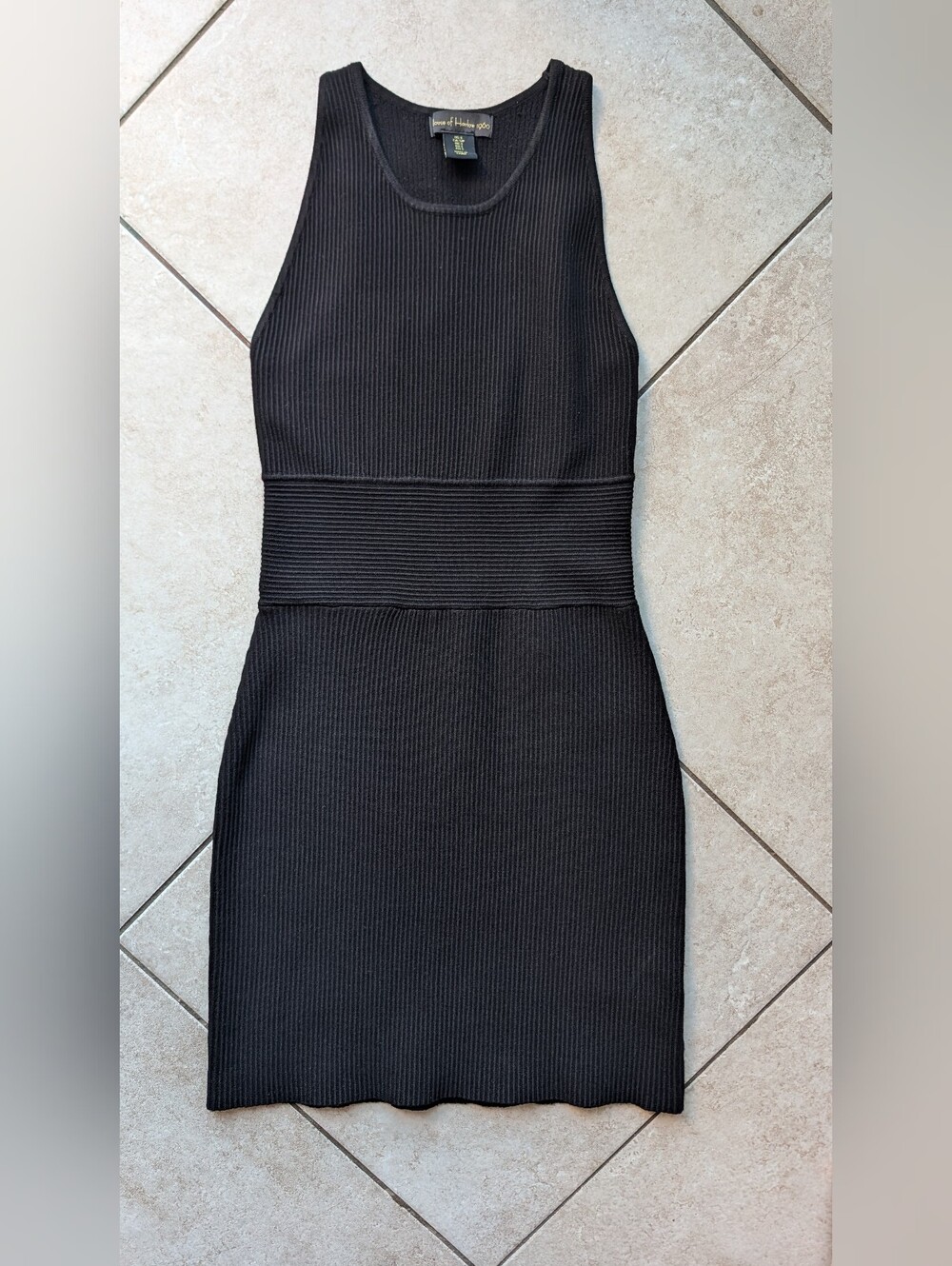 Black Ribbed Tank Dress - Women's Sleek Bodycon